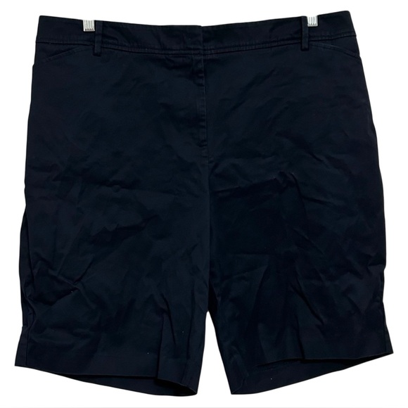 Talbots Pants - Talbots Women’s Navy Perfect Short Curvy Size 18W Cotton Blend 10.5” Inseam